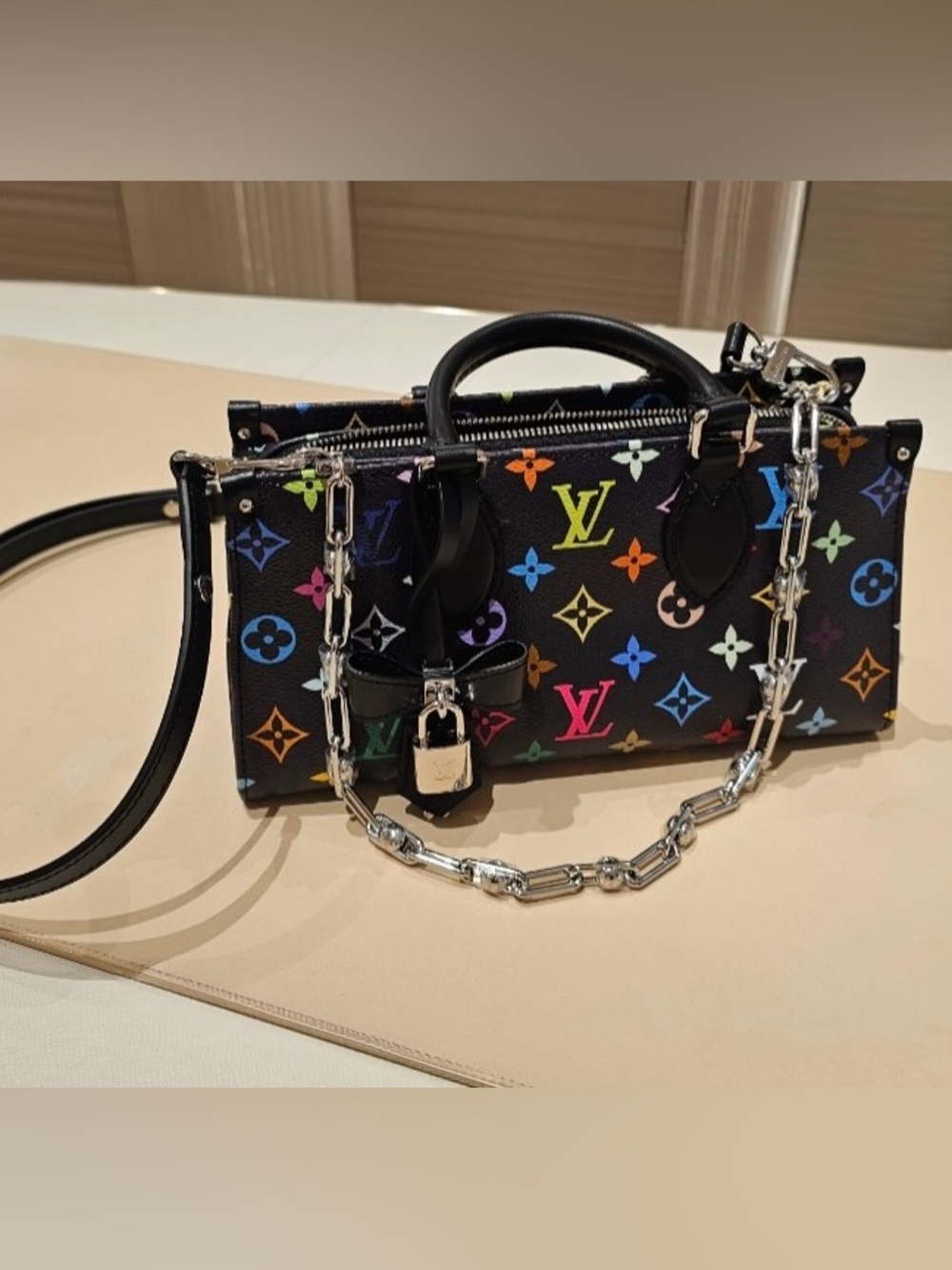 Louis Vuitton OntheGo East West Monogram Multicolor x Murakami Bag